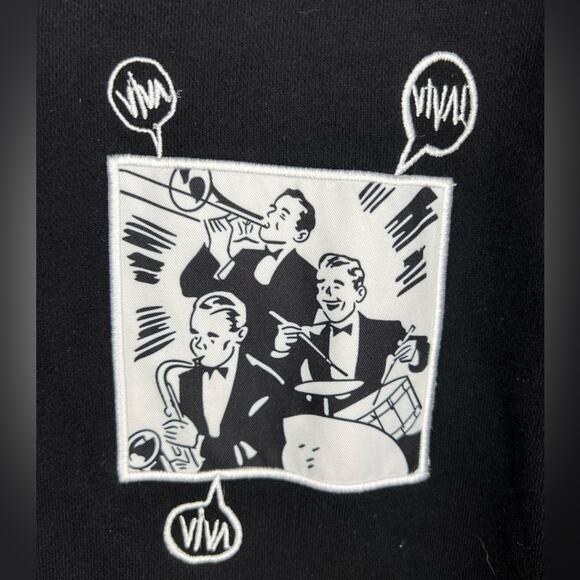 Barstool Sports Full Zip Hoodie Viva Voice Of The People Black EMBROIDERED SZ XL - Picture 3 of 6